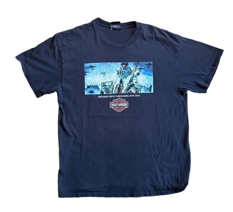 Harley-Davidson Debarquement Normandie Juin 1944 Paris Etoile Graphic T-Shirt 6