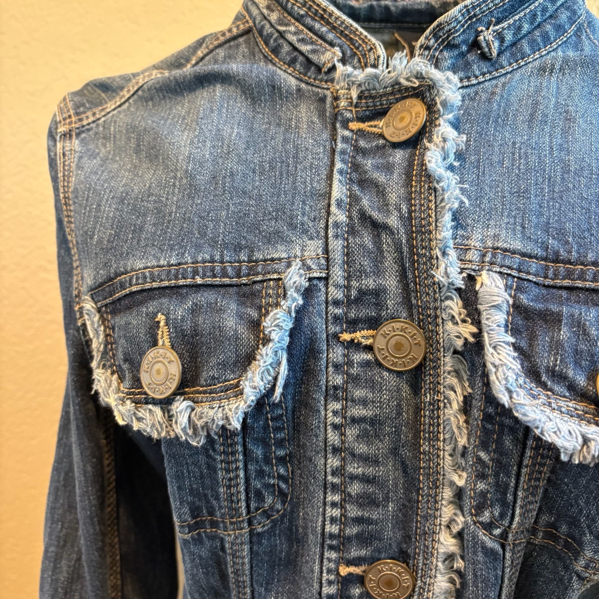 Fitted Moto Denim Jacket 3