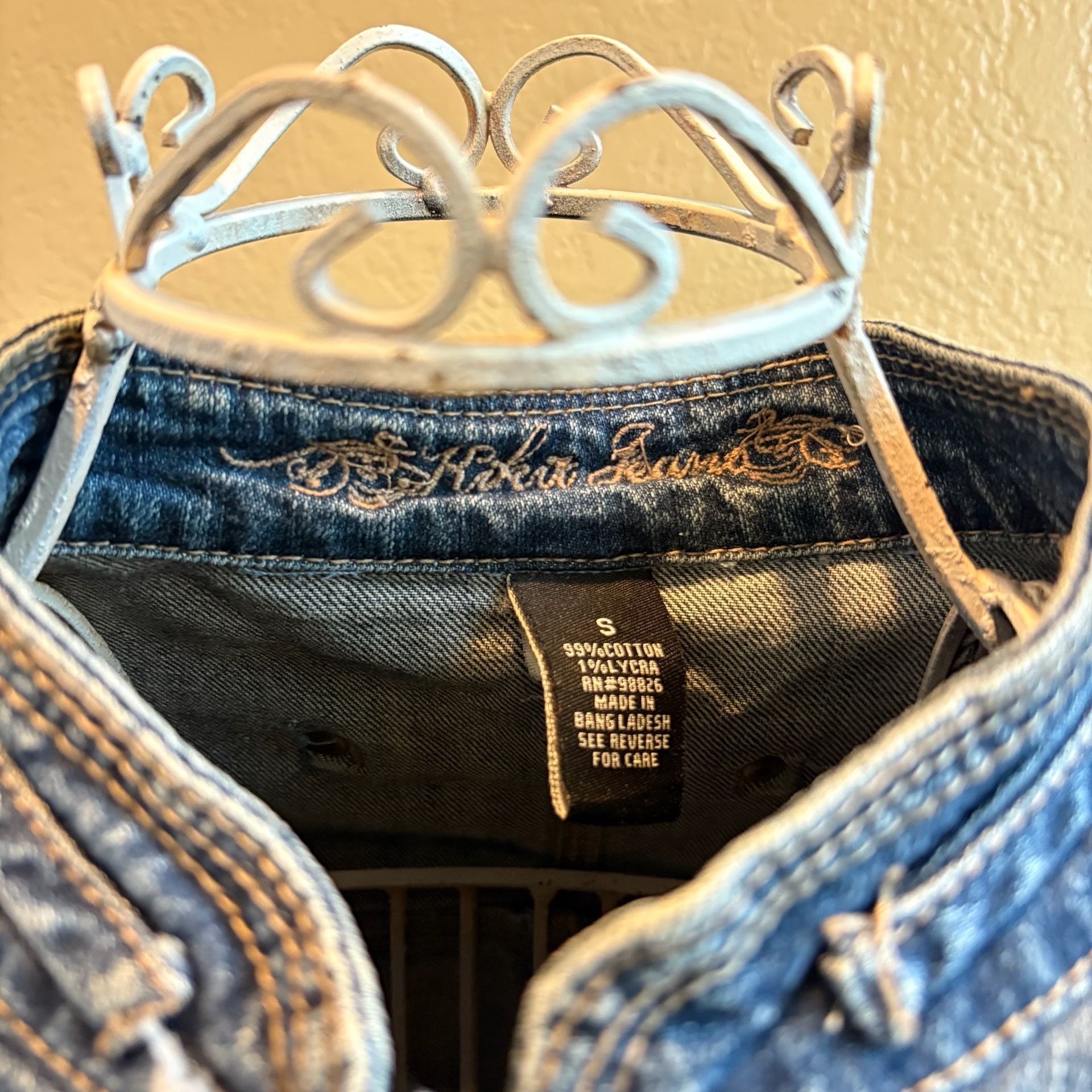 Fitted Moto Denim Jacket 4