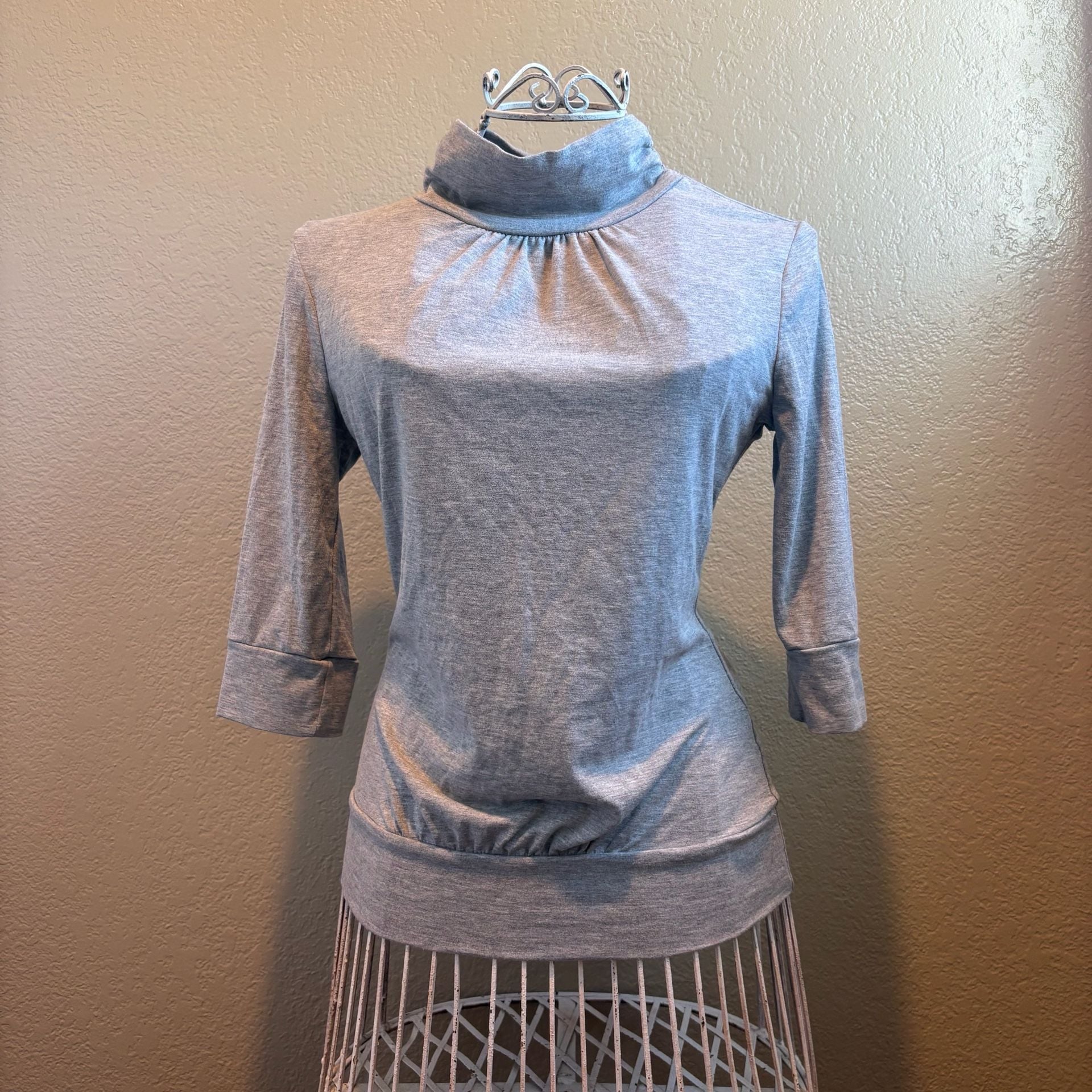 Candie's Mock Neck 3/4 Sleeve Top 2