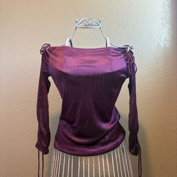 y2k  Off-Shoulder Long Sleeve Top