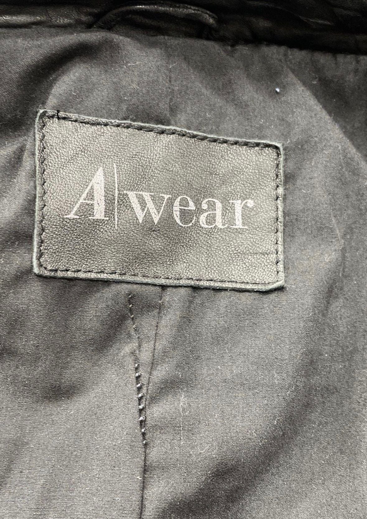Vintage A|wear Women's Black Real Leather Military Jacket 3