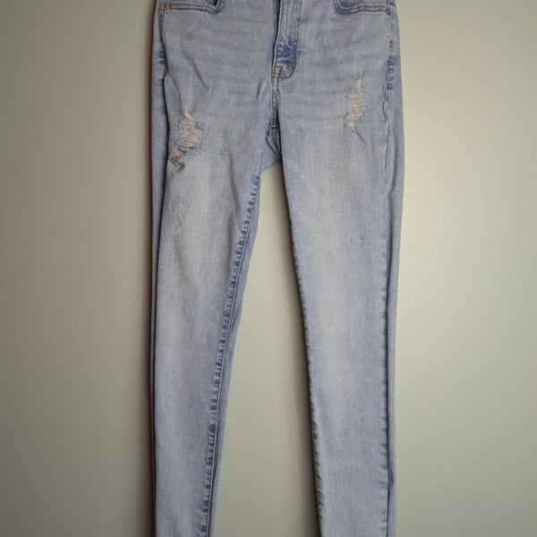 y2k Casualchic Aeropostale High Rise Distressed Raw Hem Jegging 