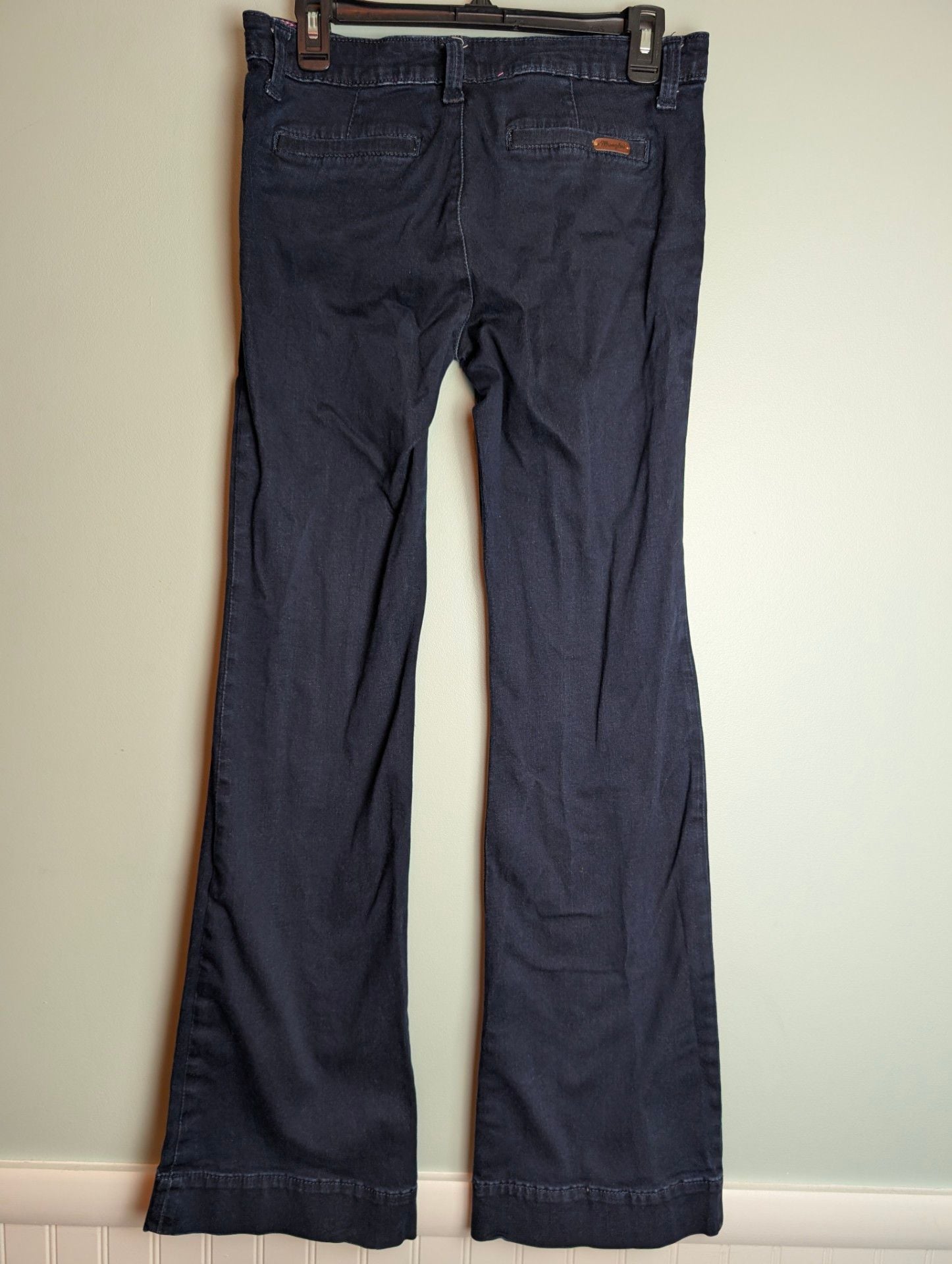Bohochic 70sstyle Wrangler Women's Dark Wash Flare Leg Jeans 4