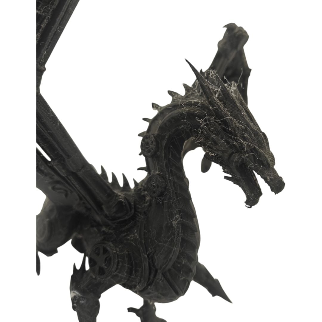 3D Printed Steampunk-Style Mechanical Dragon Posable Figurine 8