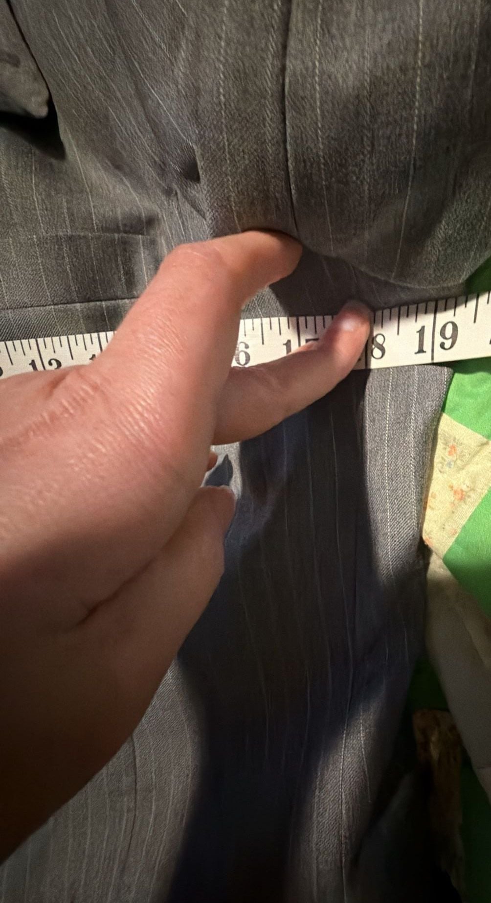 Tasso Elba Mens 38R Gray Pinstripe Wool Blazer Vitale Barberis Canonico Italy 9