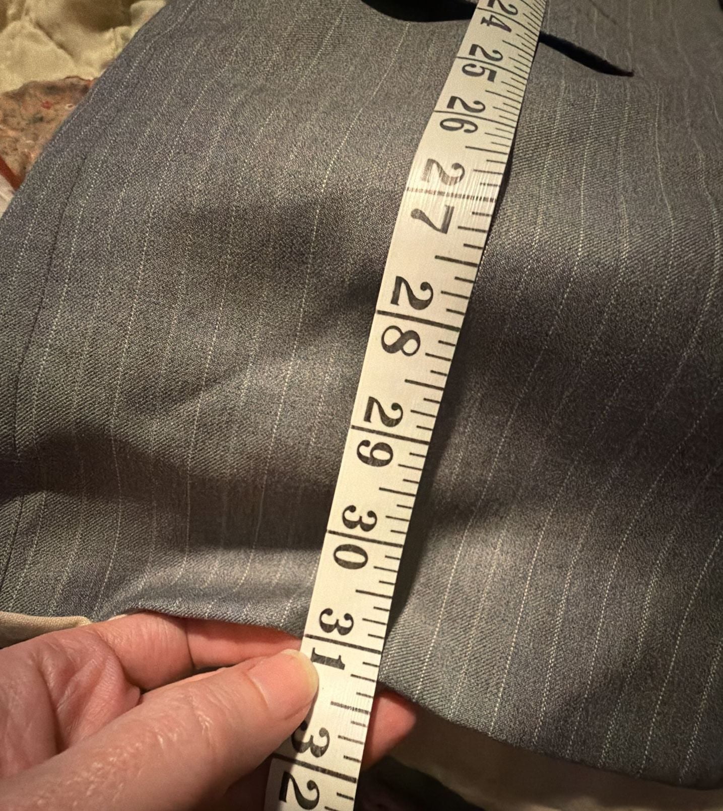 Tasso Elba Mens 38R Gray Pinstripe Wool Blazer Vitale Barberis Canonico Italy 10