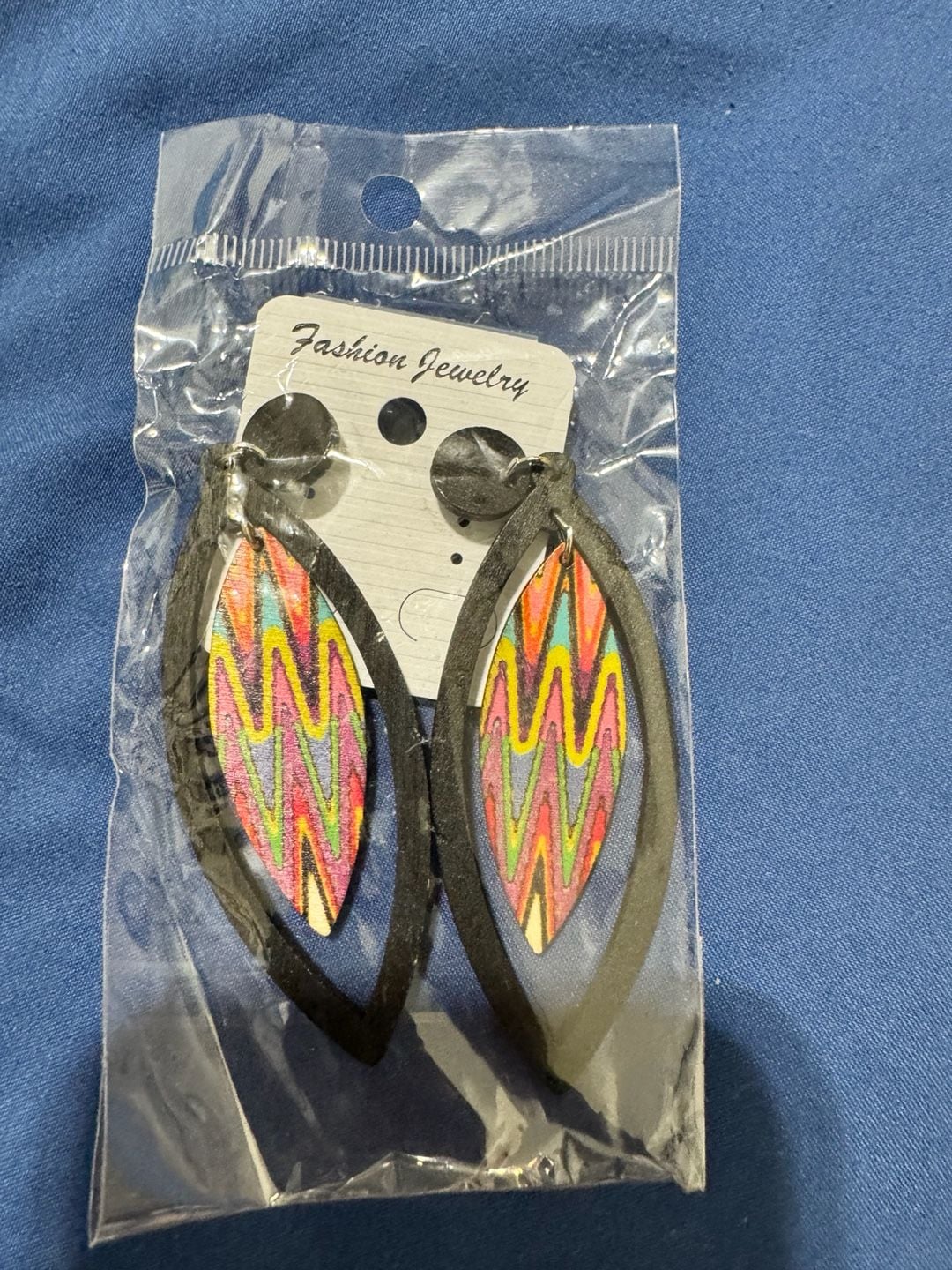 3 x$5 Bohemian Geometric Printed Wooden Dangle Earrings 3