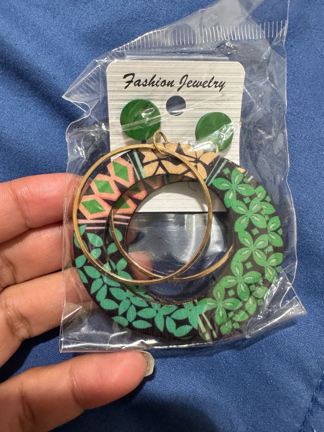 3 x$5 Bohemian Geometric Printed Wooden Dangle Earrings 6