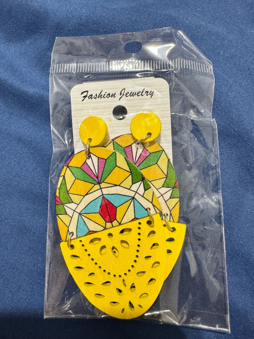 3 x$5 Bohemian Geometric Printed Wooden Dangle Earrings 10