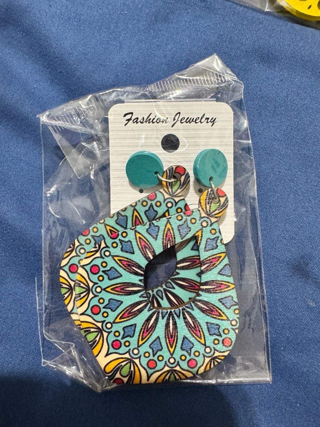 3 x$5 Bohemian Geometric Printed Wooden Dangle Earrings 11