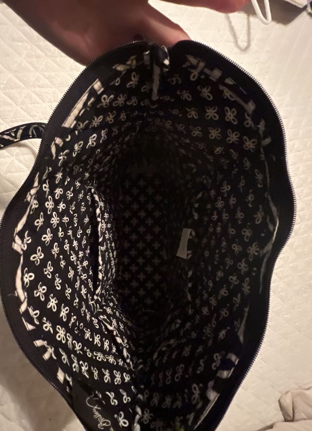 Vera Bradley Villager Tote Bag in Black and White Geometric Pattern 4