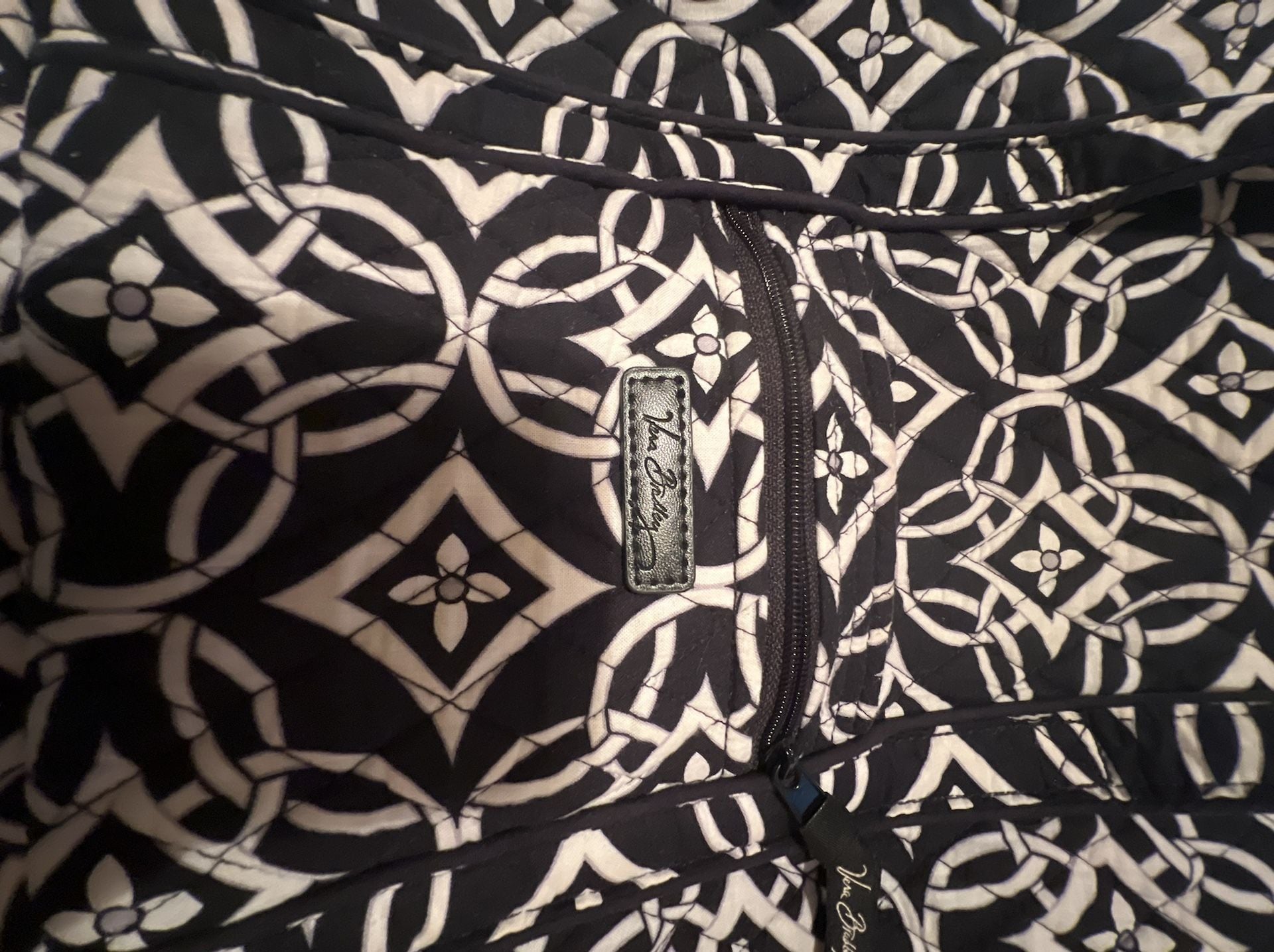 Vera Bradley Villager Tote Bag in Black and White Geometric Pattern 5