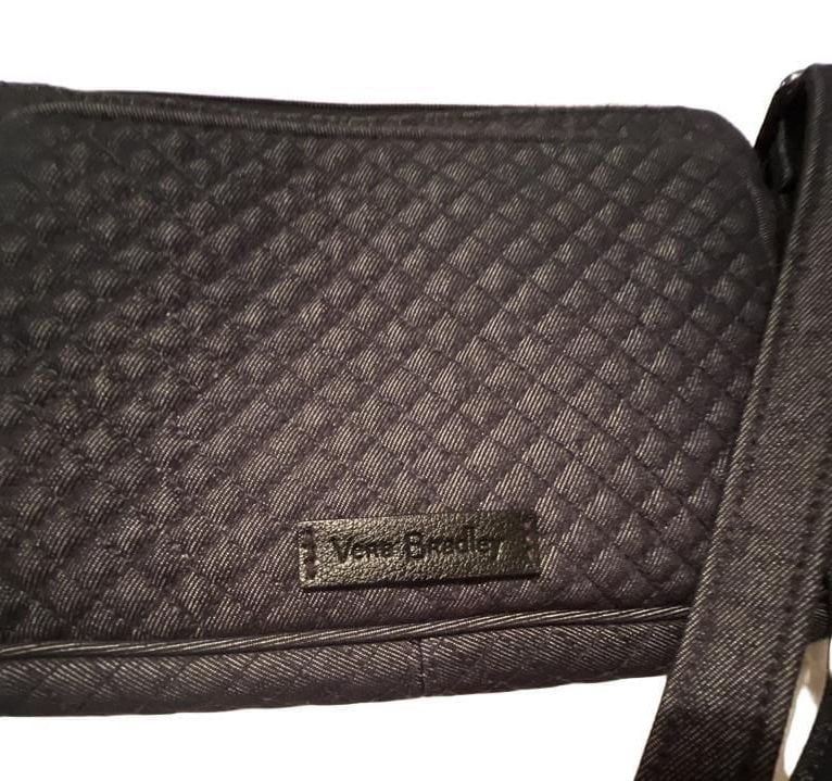Vera Bradley Quilted Denim Crossbody Bag with Floral Interior Lining 7