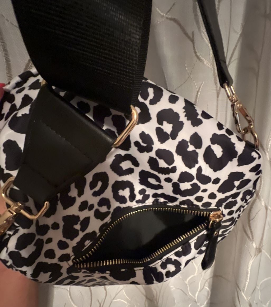Do Everything In Love Nylon Leopard Print Crescent Crossbody Bag 6