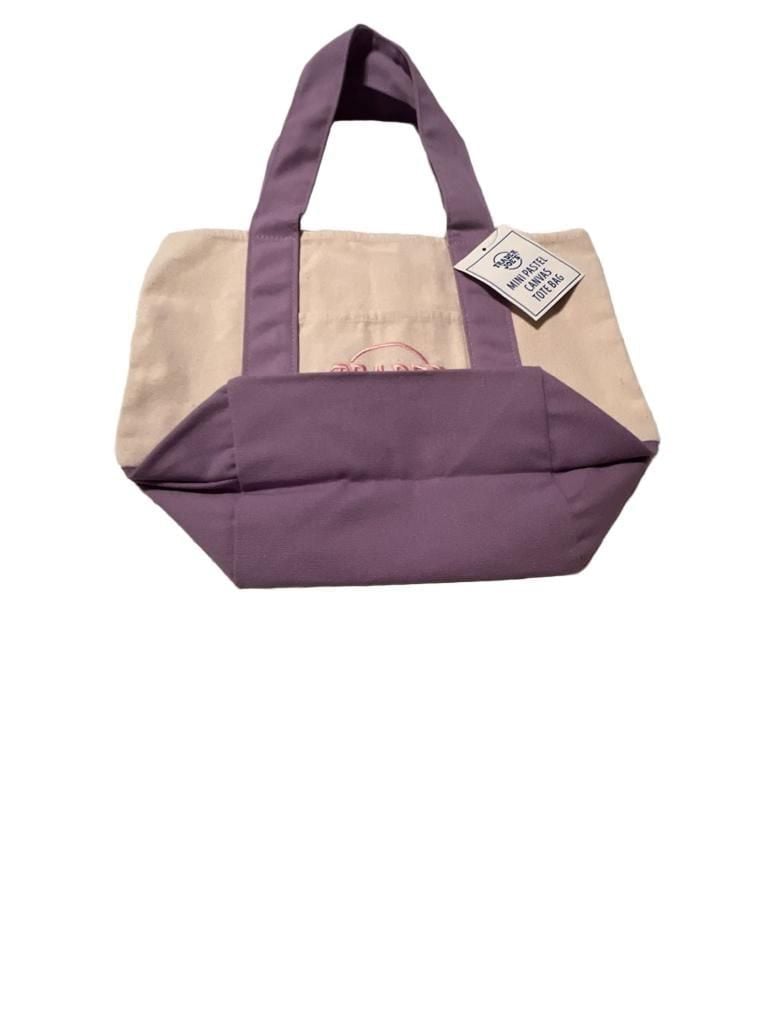 Trader Joe's Mini Pastel Canvas Tote Bag in Lavender 3