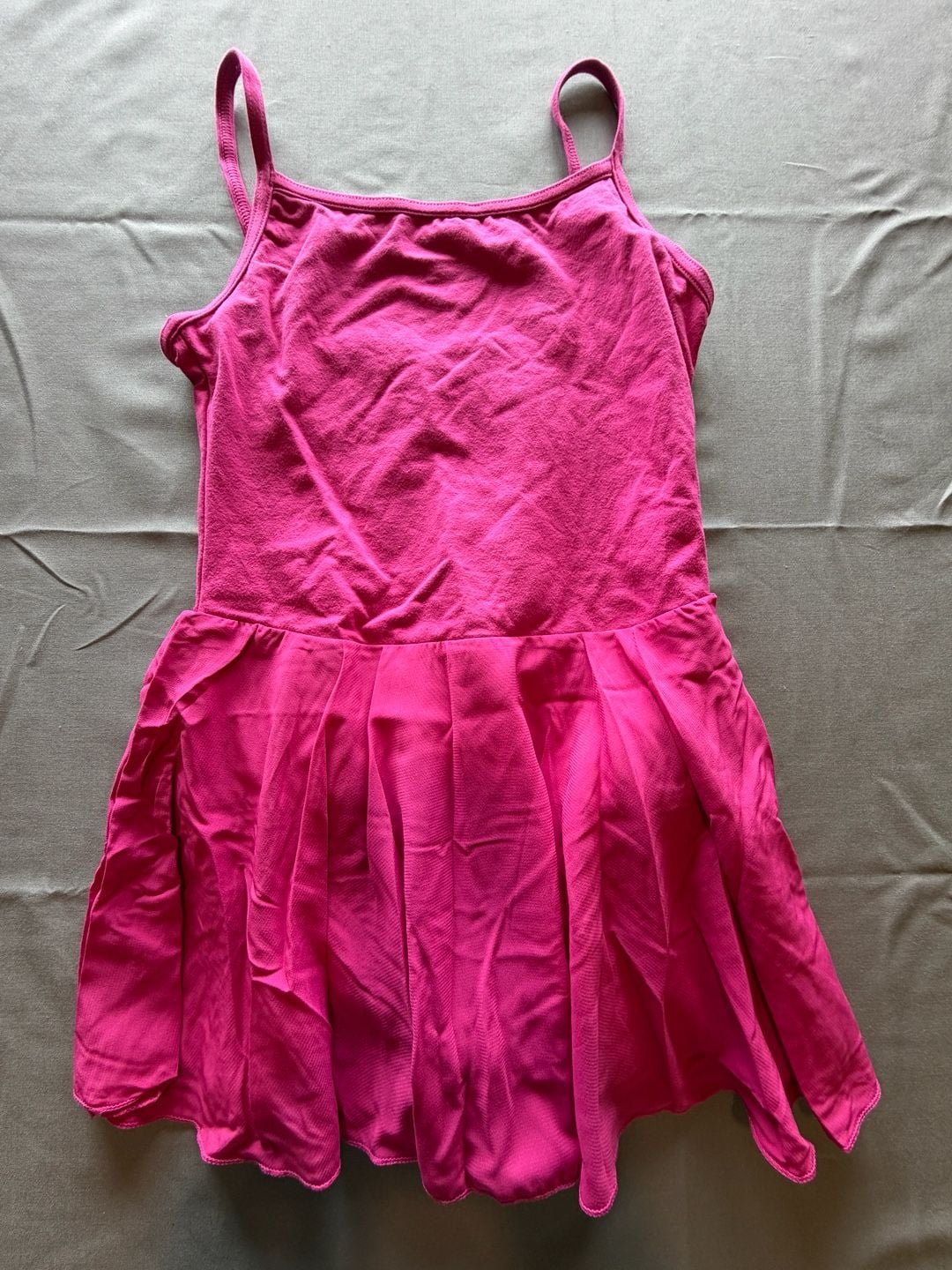 Girls Pink Pleated Ballet Tank Dress 2