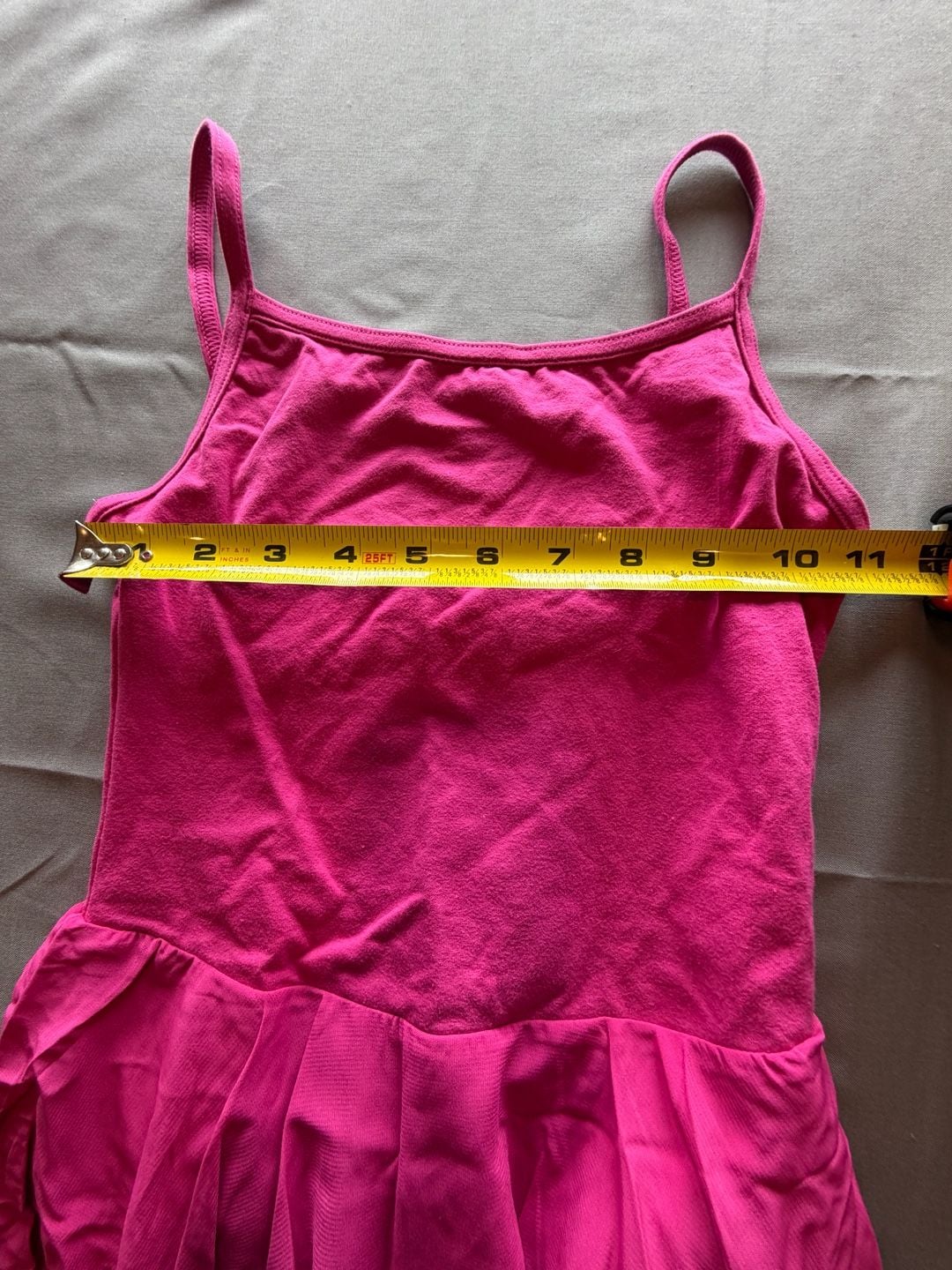 Girls Pink Pleated Ballet Tank Dress 3