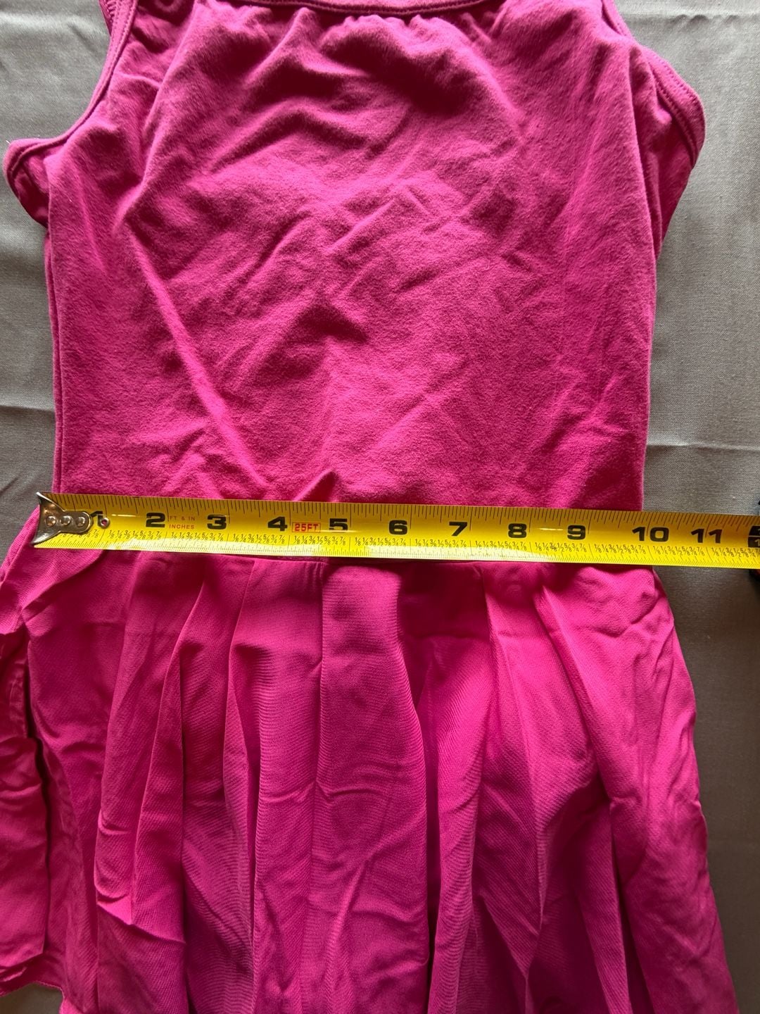 Girls Pink Pleated Ballet Tank Dress 4