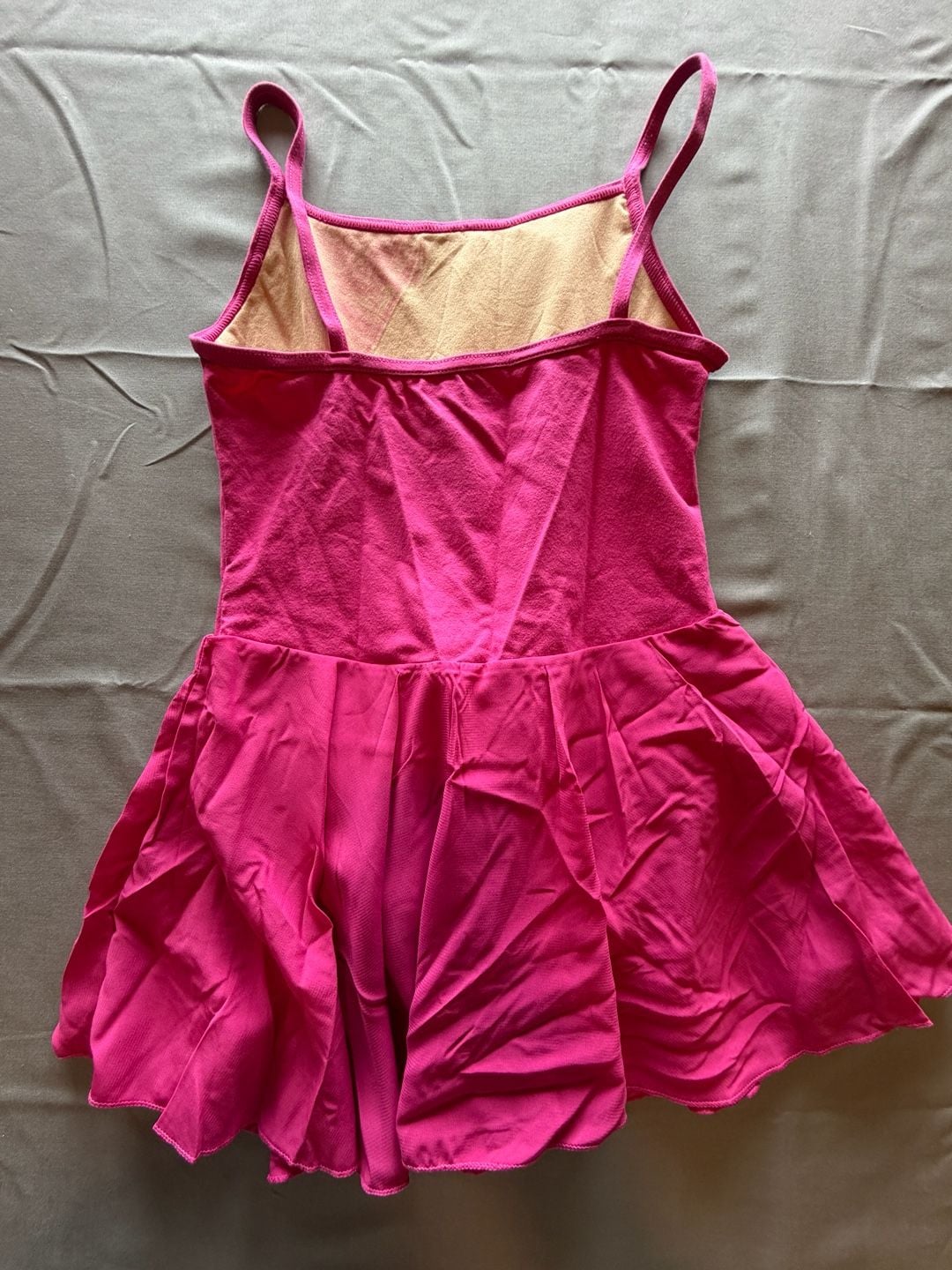 Girls Pink Pleated Ballet Tank Dress 5
