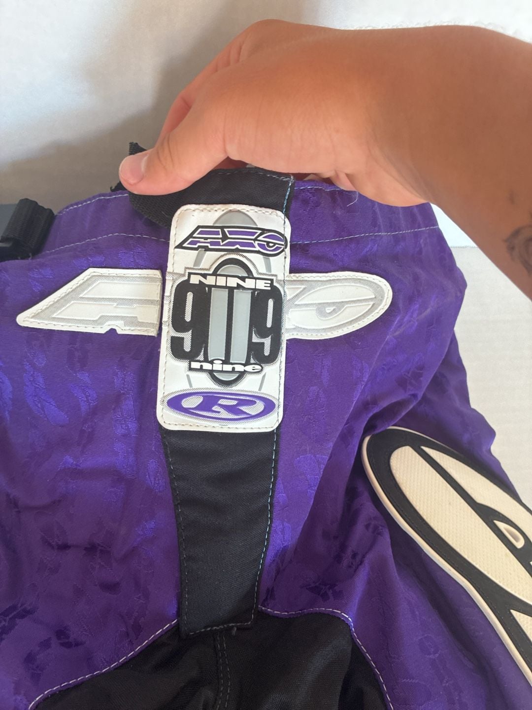 Vintage AXO Sport 919 Motocross Racing Pants Purple and Black 3