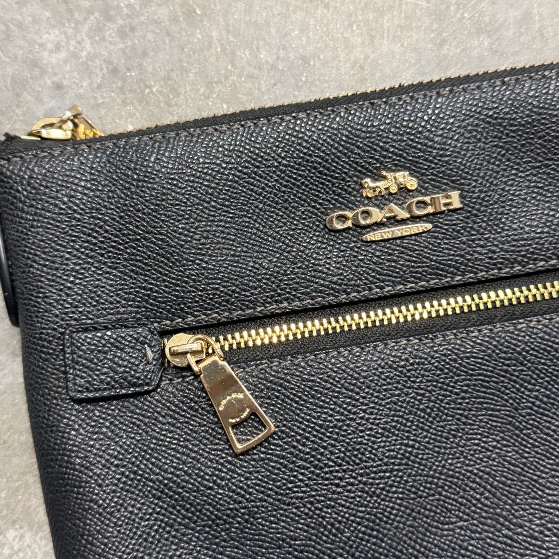 Coach Rowan File Crossbody Bag in Black Crossgrain Leather 7
