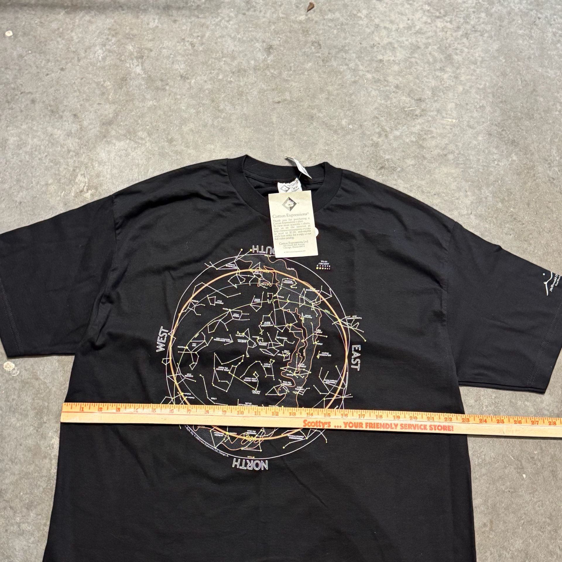 Vintage Cotton Expressions Glow in the Dark Constellation Star Chart T-Shirt XL 7