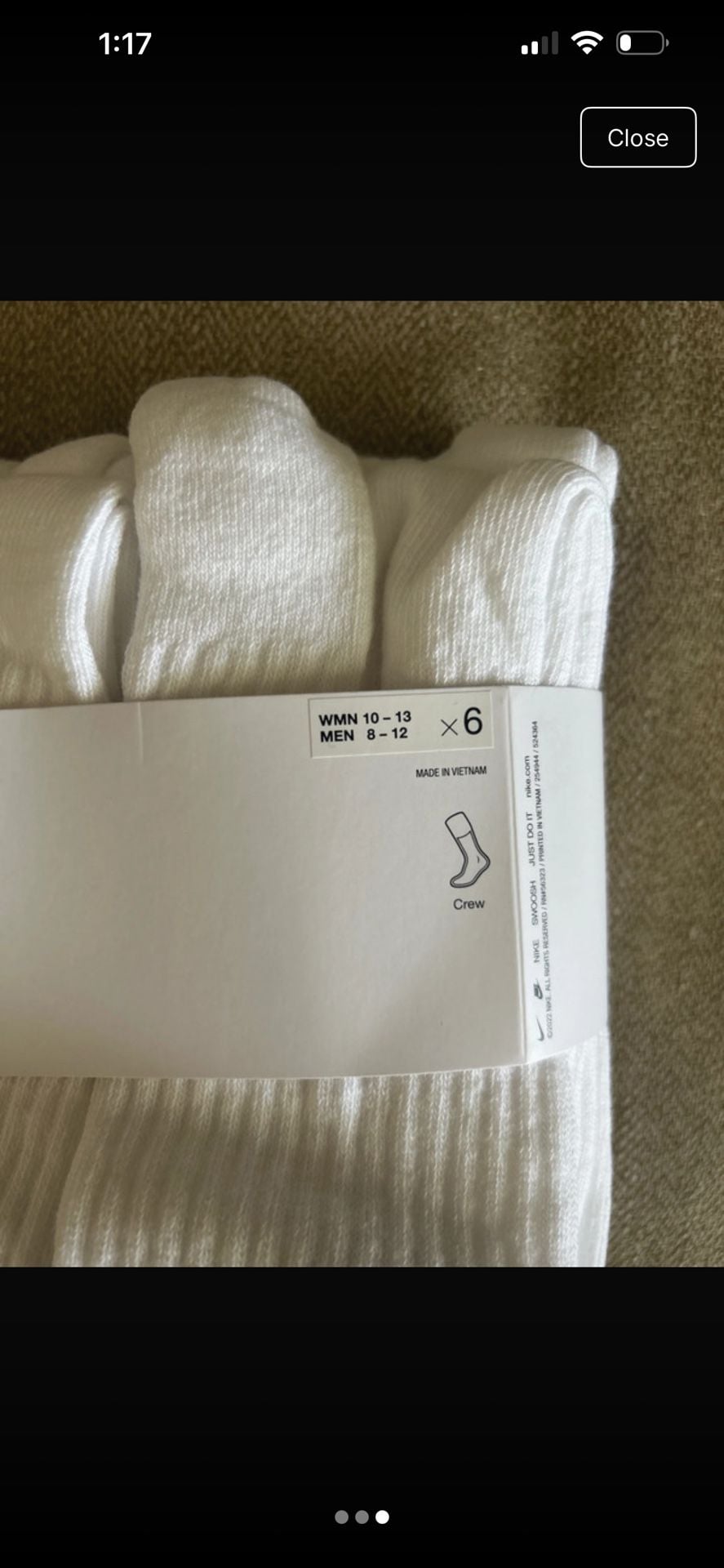 Nike Everyday Cushion Crew Training Socks (5 pack x 6 Pairs) - 5 pWhite 4
