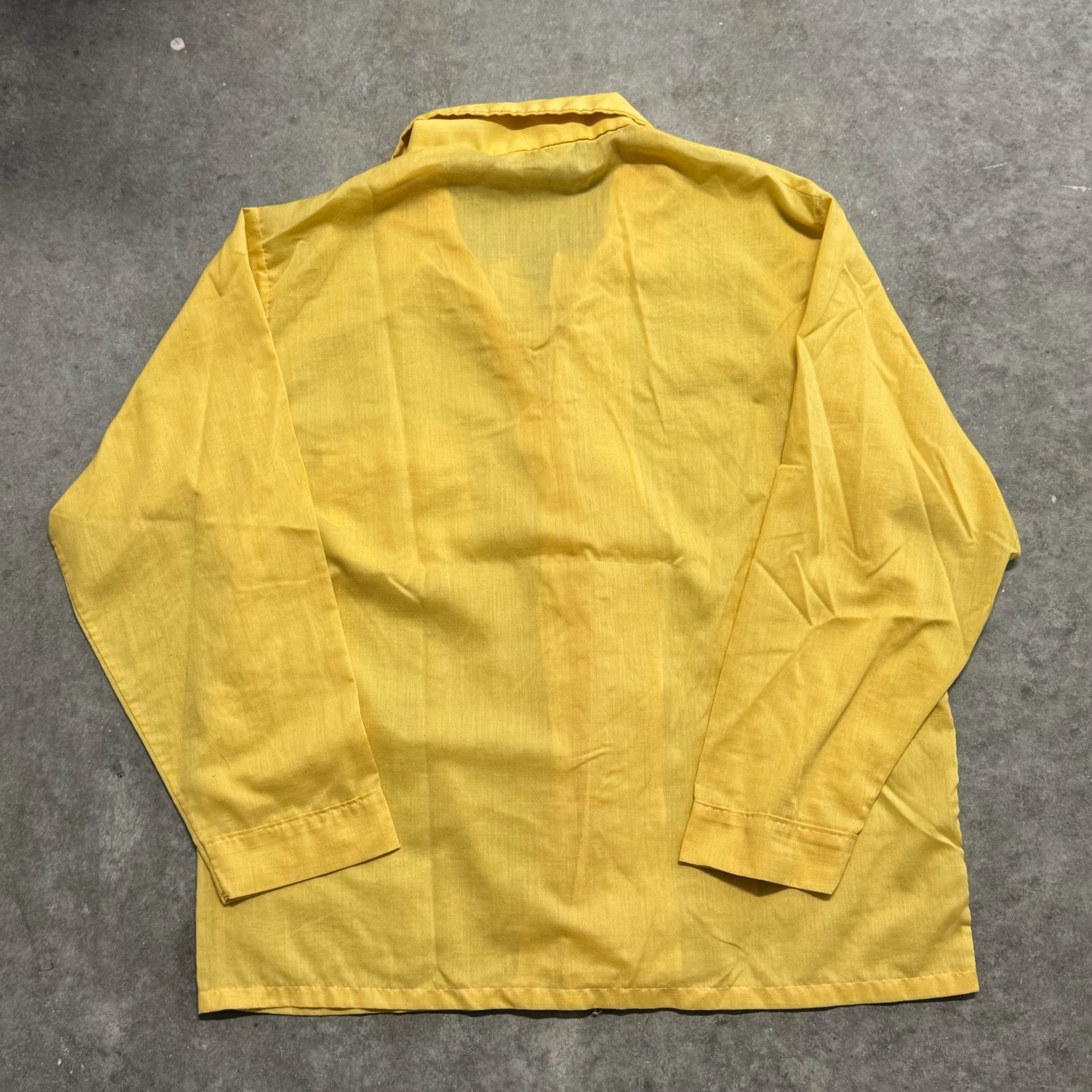 Vintage 1960s Towncraft JCPenney Mustard Yellow Long Sleeve Button-Up Shirt L 6