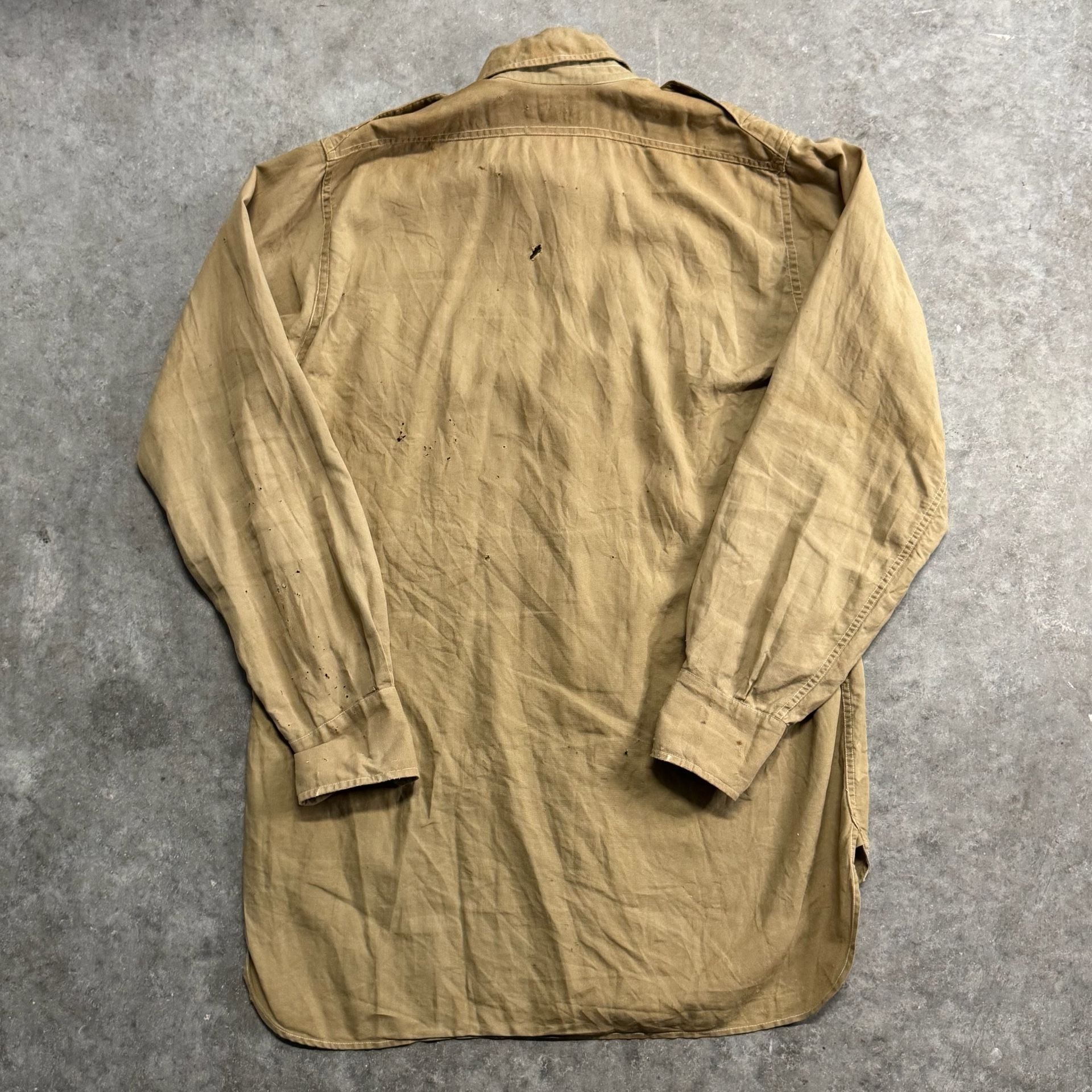 Vintage Simpson's Sanforized-Shrunk Khaki Military Style Work Shirt L 7