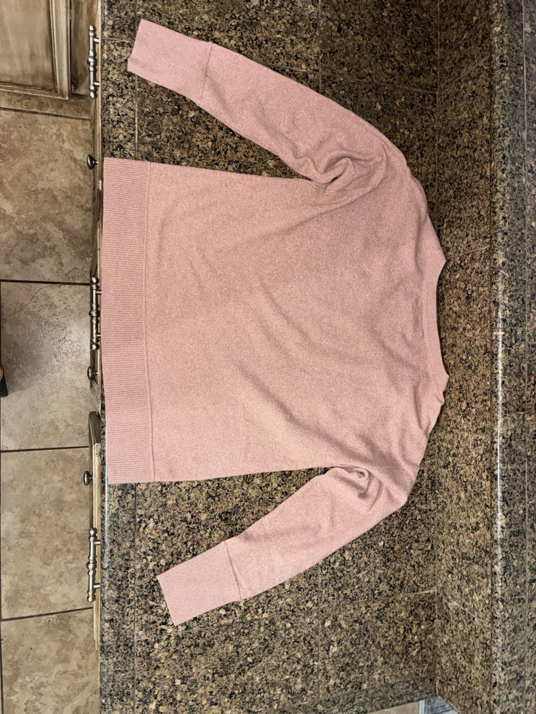 Lucky Brand Women's Long Sleeve V-Neck Pullover Sweater in Pink 4