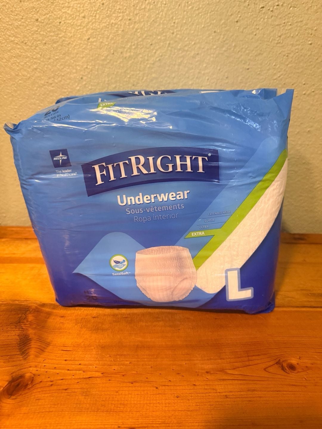 Medline FitRight Extra Protective Unisex Underwear, Size Large (20 Count Pack) 3