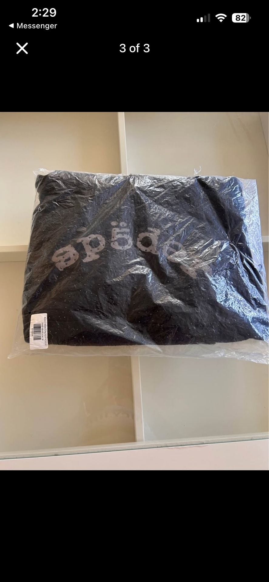 Sp5der Black Rhinestone Hoodie 2