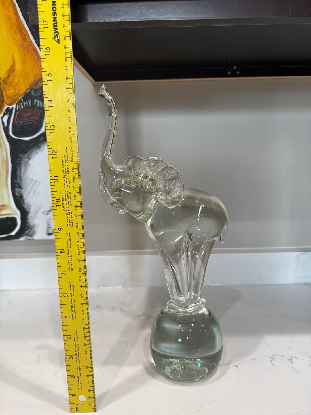 Vintage clear Morano/Venetian art glass Elephant 7