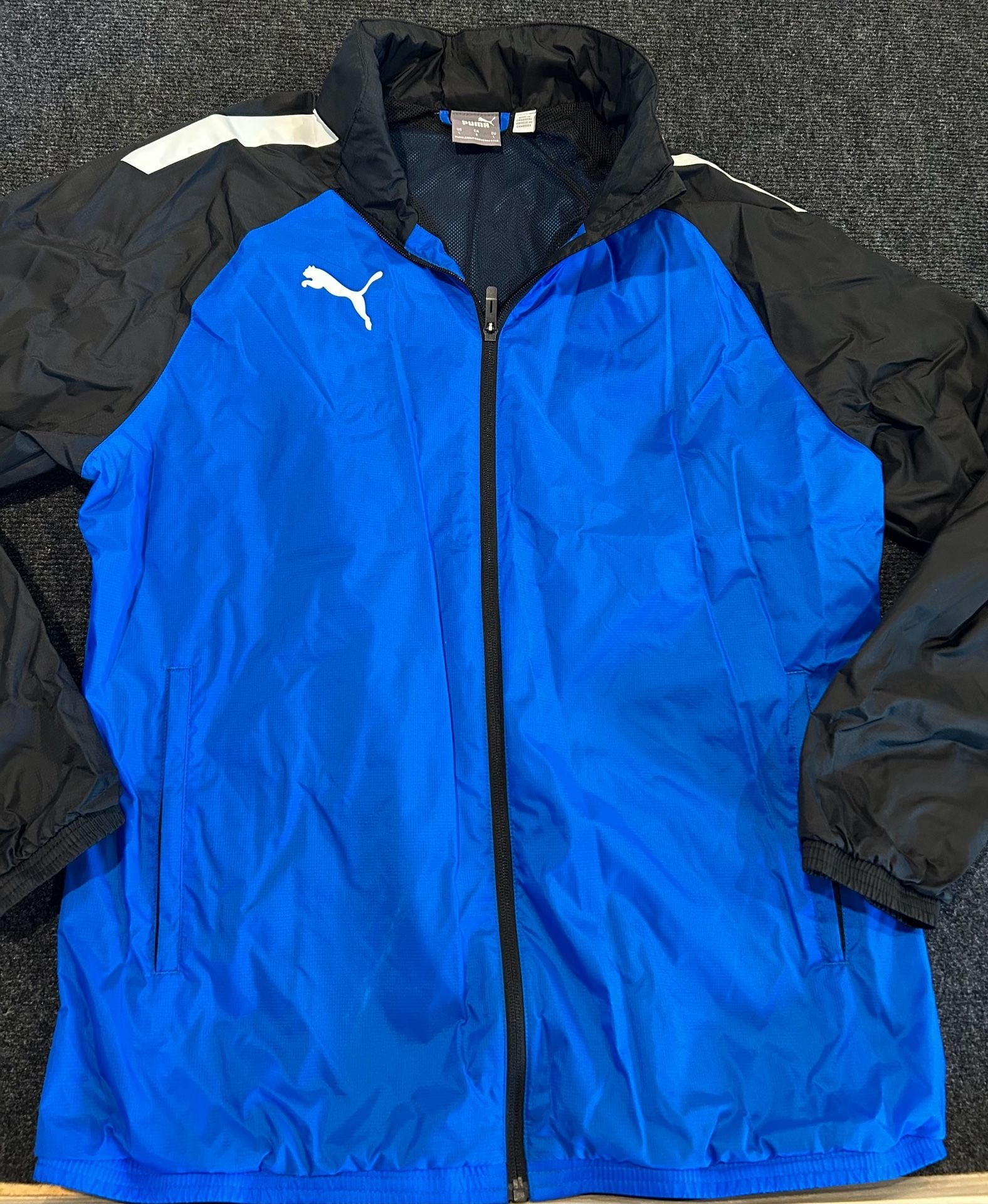 Puma TeamLIGA All Weather Rain Windbreaker Jacket Electric Blue/Black 2