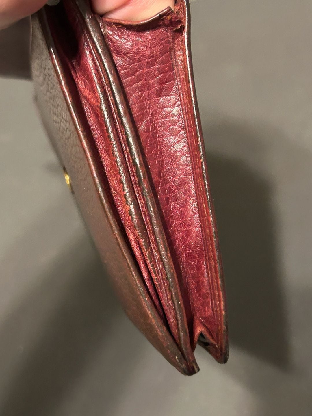 Vintage Must de Cartier Bordeaux Leather Flap Clutch Bag 10