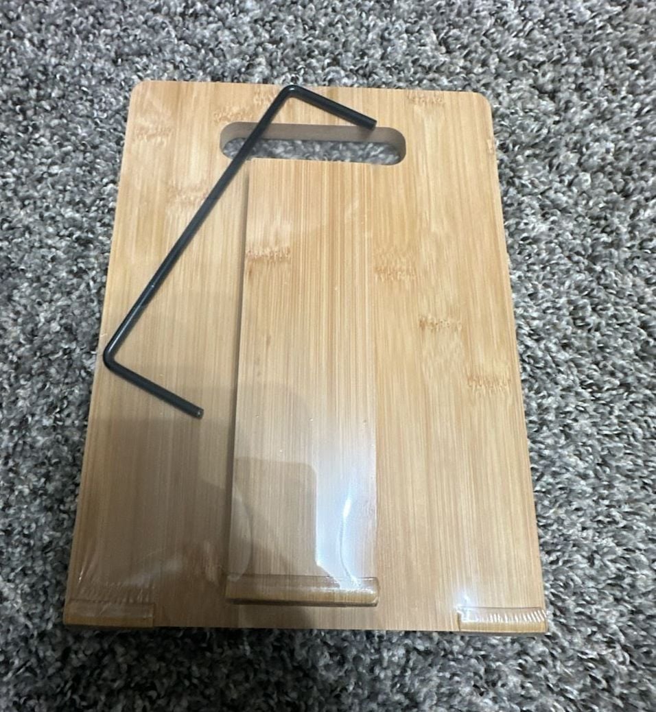 Recipe for a Happy Retirement Bamboo Cutting Board with Stand 2