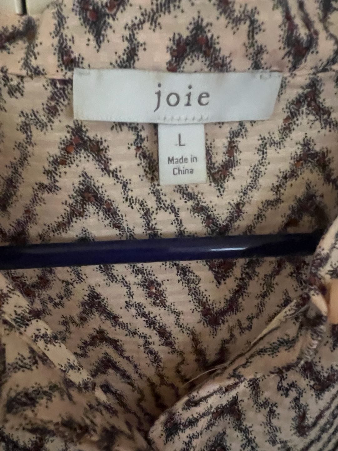 Joie Krystina C Chevron Print Ruffle Sleeve Mini Dress Size L 6