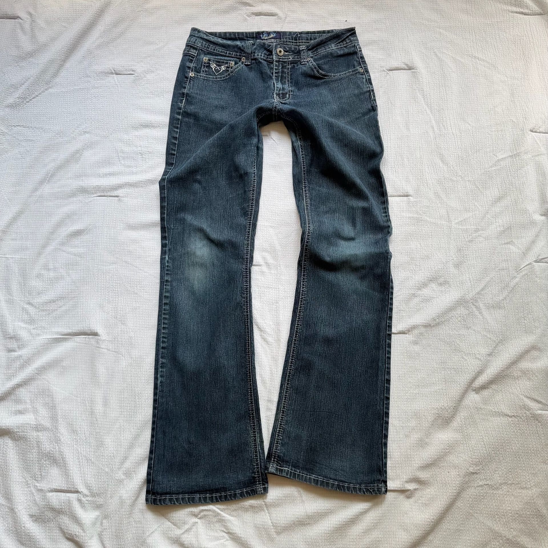 Y2K Angels Jeans Dark Wash Bootcut lowrise Jeans 2