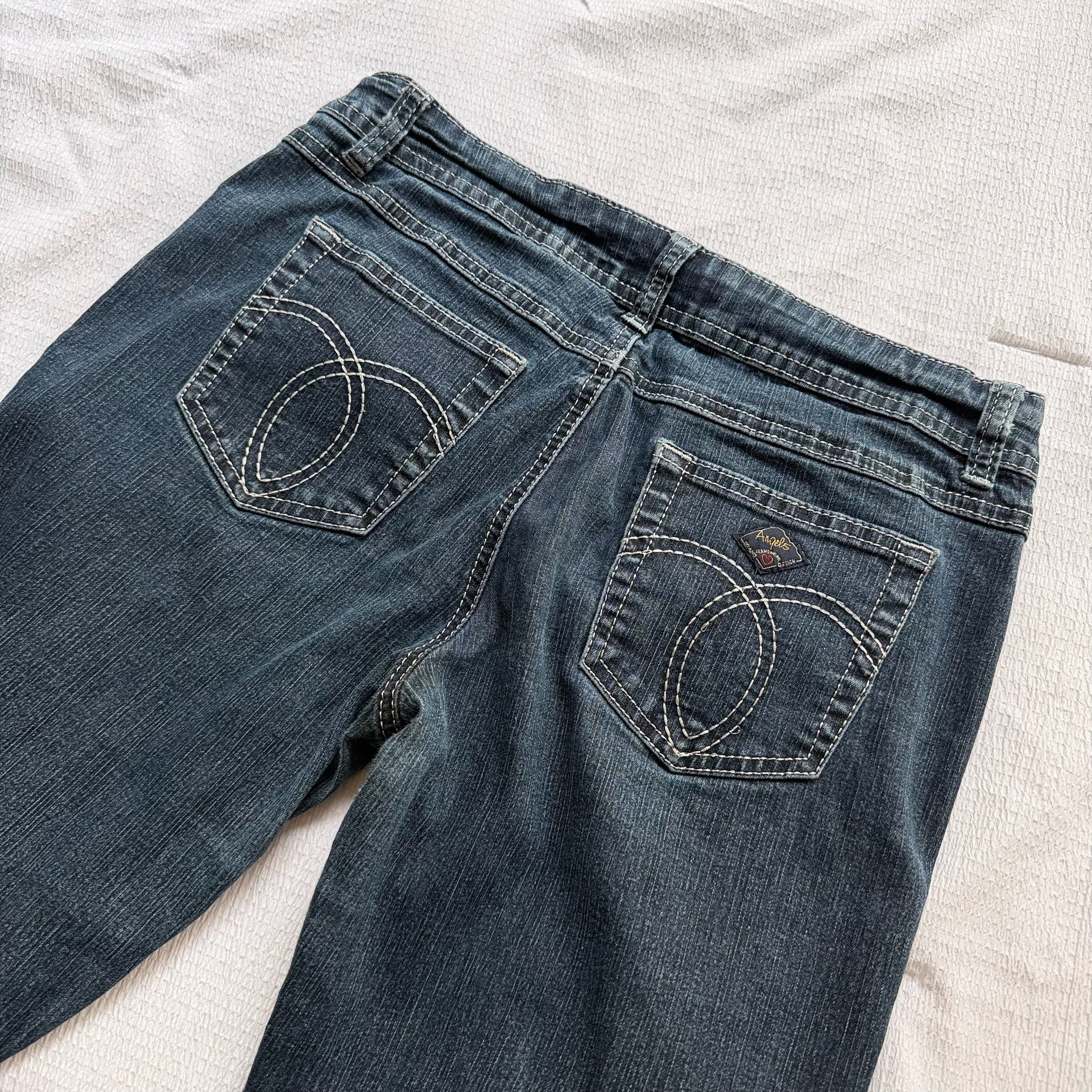 Y2K Angels Jeans Dark Wash Bootcut lowrise Jeans 3