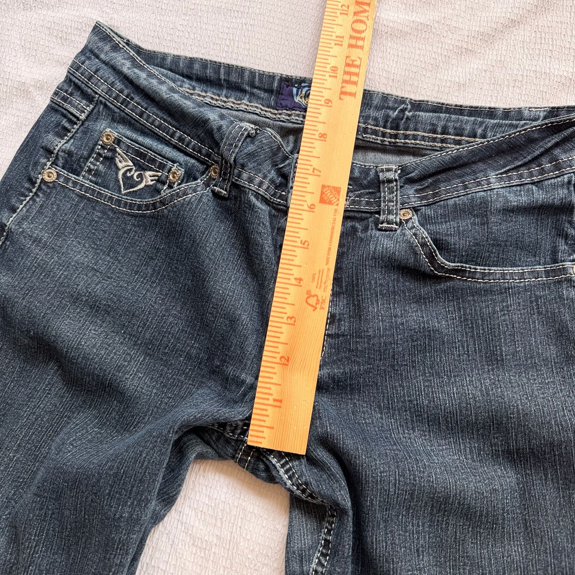 Y2K Angels Jeans Dark Wash Bootcut lowrise Jeans 4