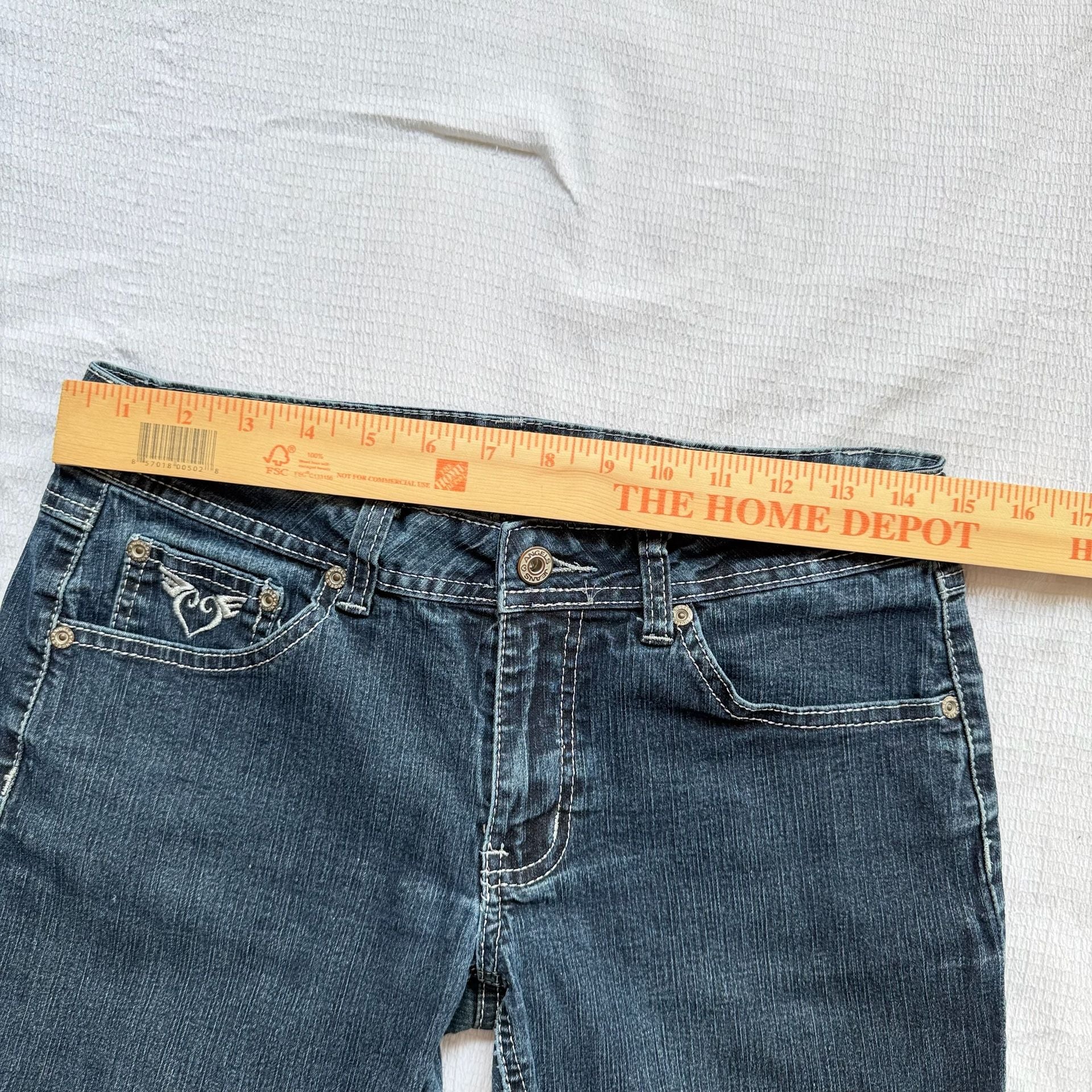 Y2K Angels Jeans Dark Wash Bootcut lowrise Jeans 5