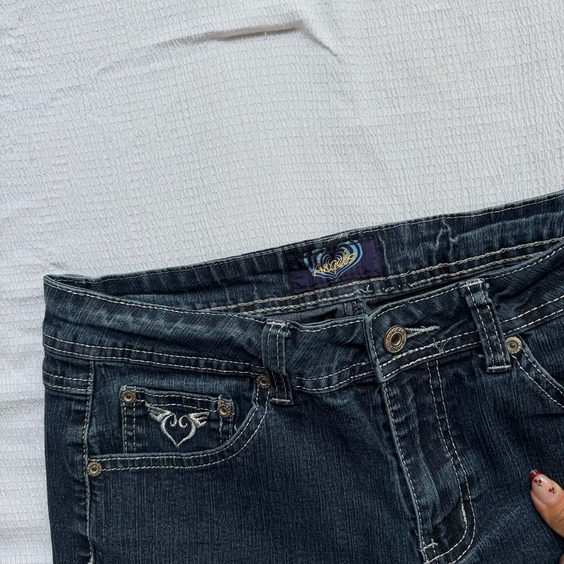 Y2K Angels Jeans Dark Wash Bootcut lowrise Jeans 9