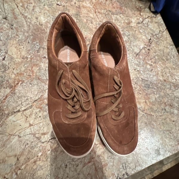 Franco Fortini 503035 James Cognac Suede Men's Lace-Up Sneakers