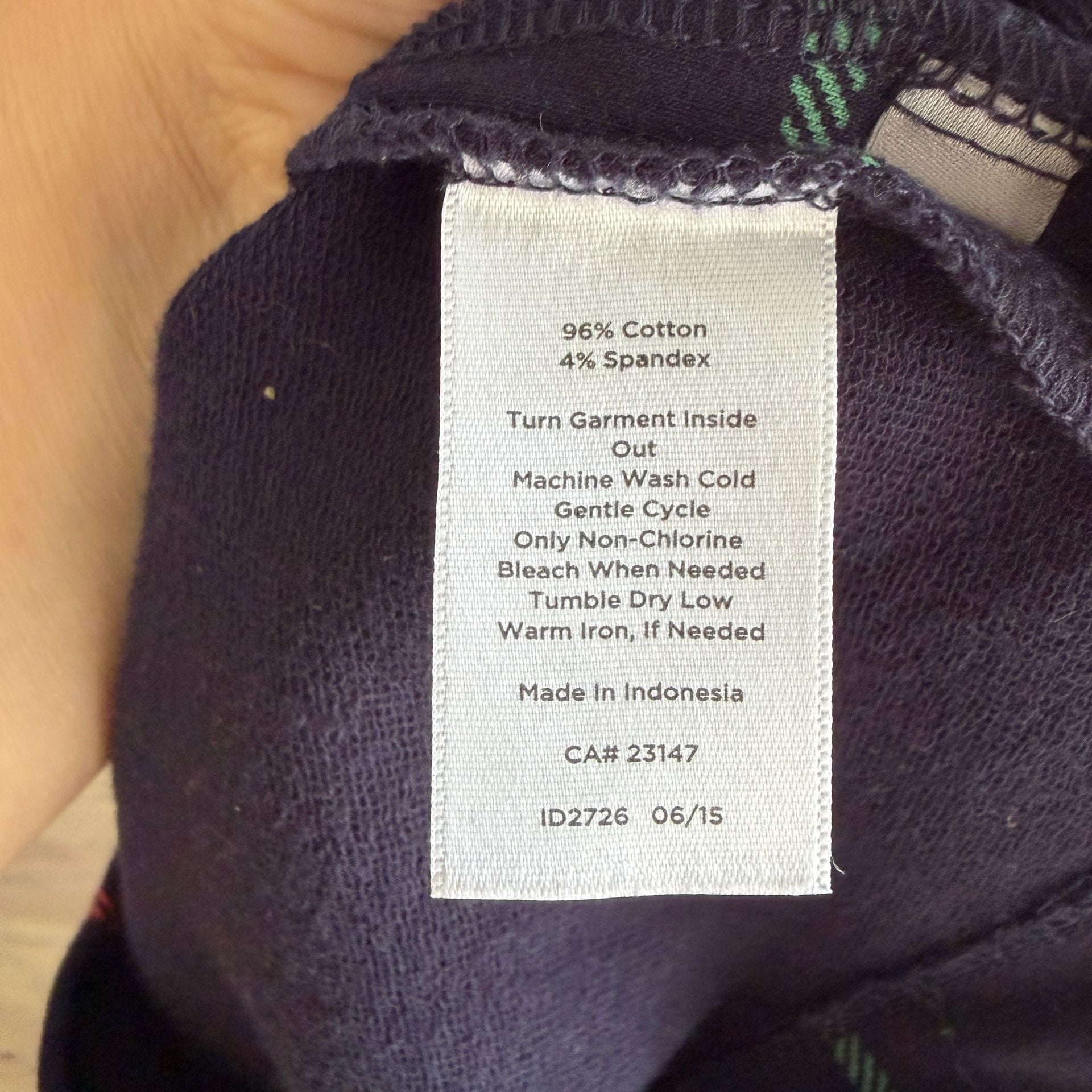 T by Talbots Navy Blue Windowpane Plaid Quarter Zip Pullover 7