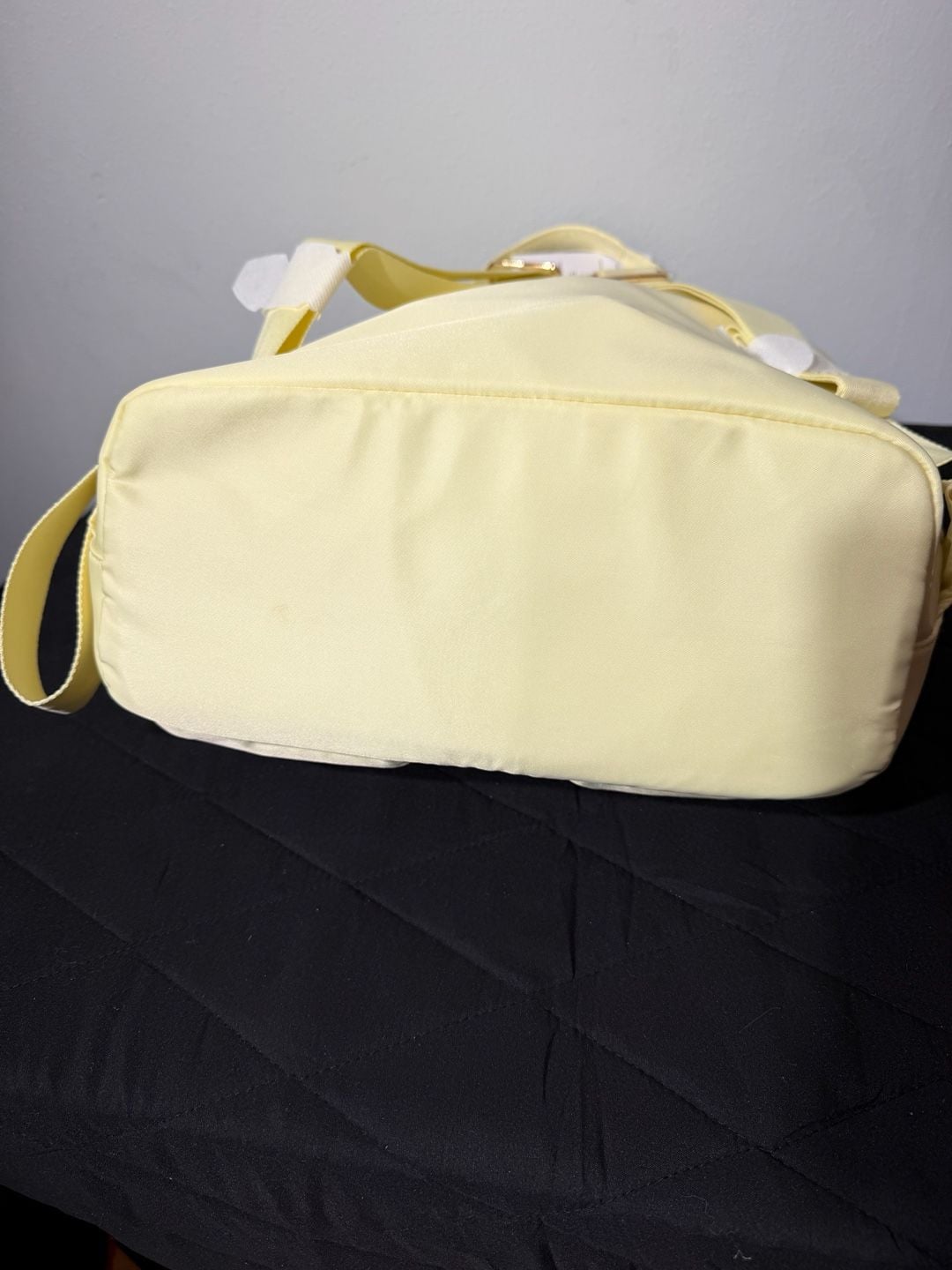 Year of Ours Nylon Drawstring Lightweight Backpack in Butter Yellow 8