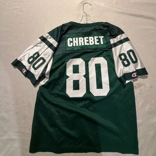 Vintage New York Jets Wayne Chrebet #80 Champion Mesh Football Jersey Youth XL
