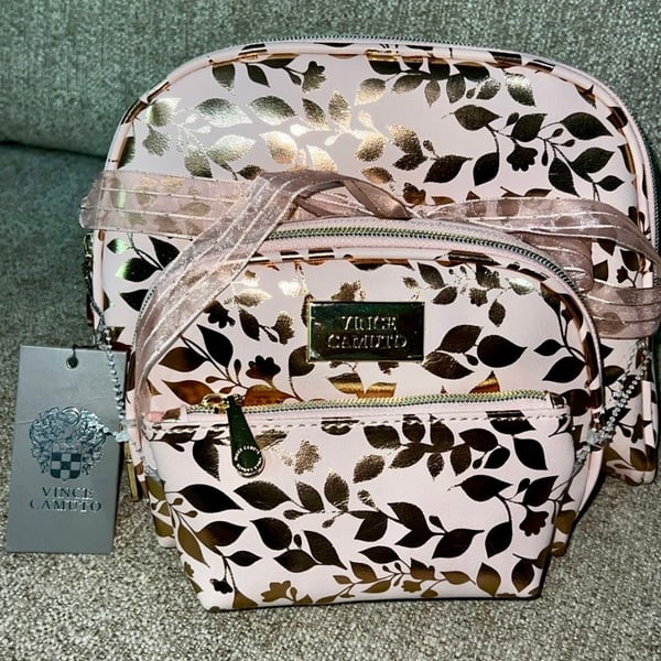 Vince Camuto Floral Print Cosmetic Bag Set
