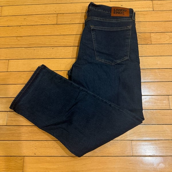 Lands' End Men's Classic Fit Five-Pocket Denim Jeans