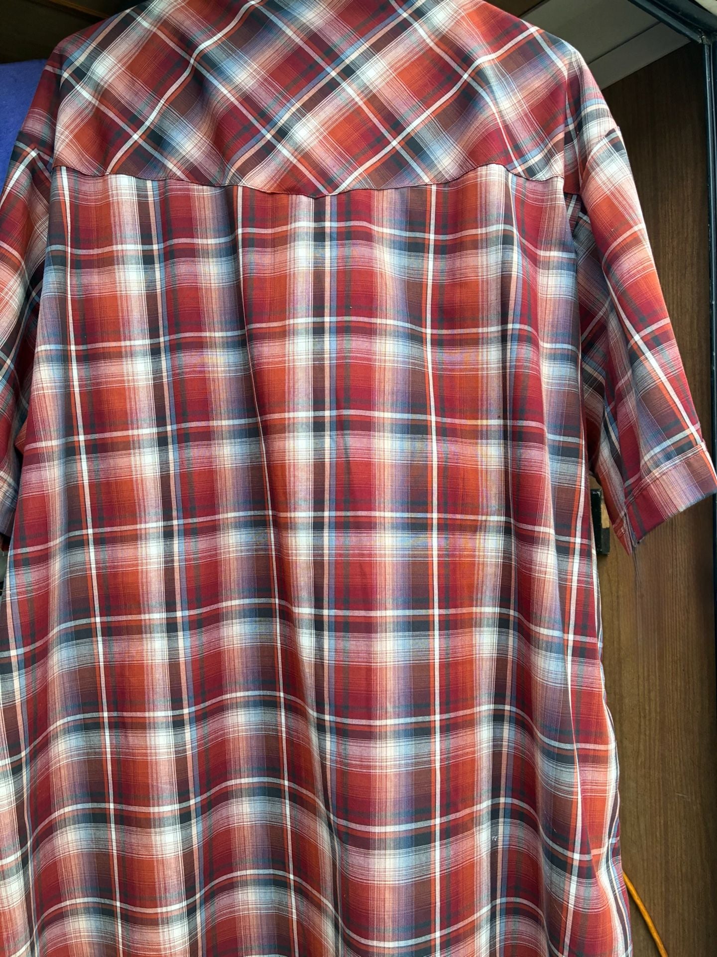Ely Cattleman Men's Short Sleeve Western Plaid Pearl Snap Shirt XXL 3